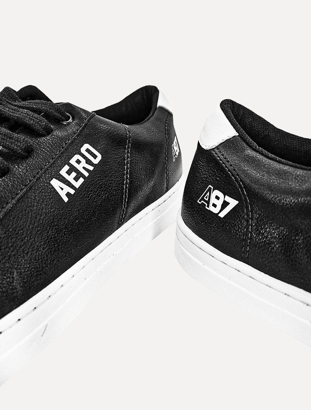Tênis Aeropostale Masculino Casual Couro Aero A87 Branco/Preto