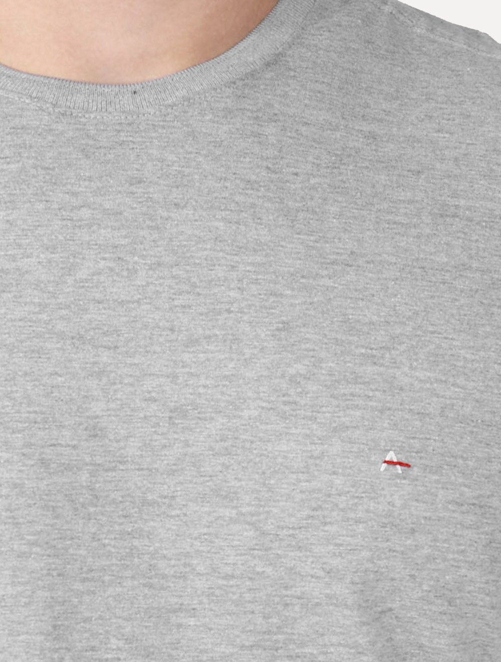 Camiseta Aramis Masculina Friso Gola Cinza Mescla