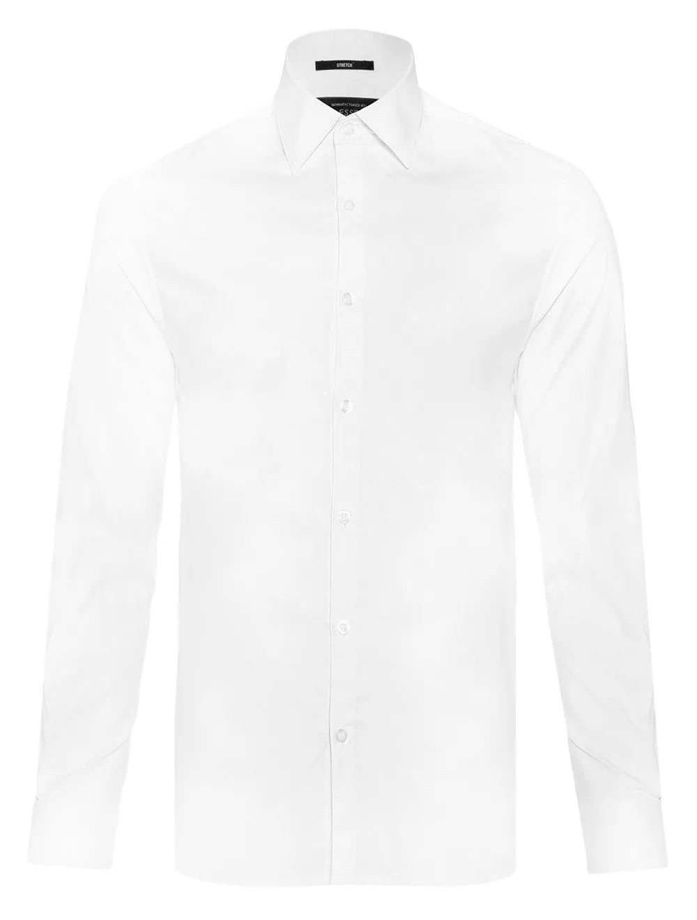 Camisa Ellus Masculina Tricoline LY Slim Italian Branca