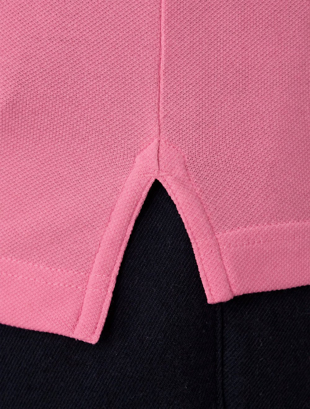 Camisa Polo Tommy Hilfiger Masculina Slim Malha Liquid Cotton Tipped Seasonal Rosa
