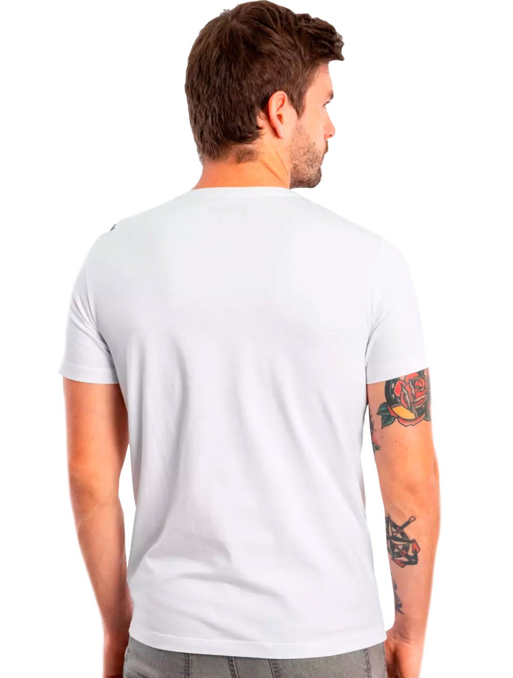 Camiseta Sergio K Masculina Back To Basics Grey Logo Branca
