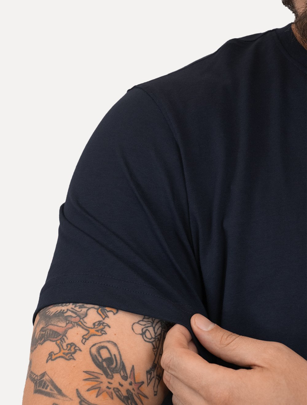Camiseta Dudalina Masculina Ultrasoft Cotton Logo Azul Marinho