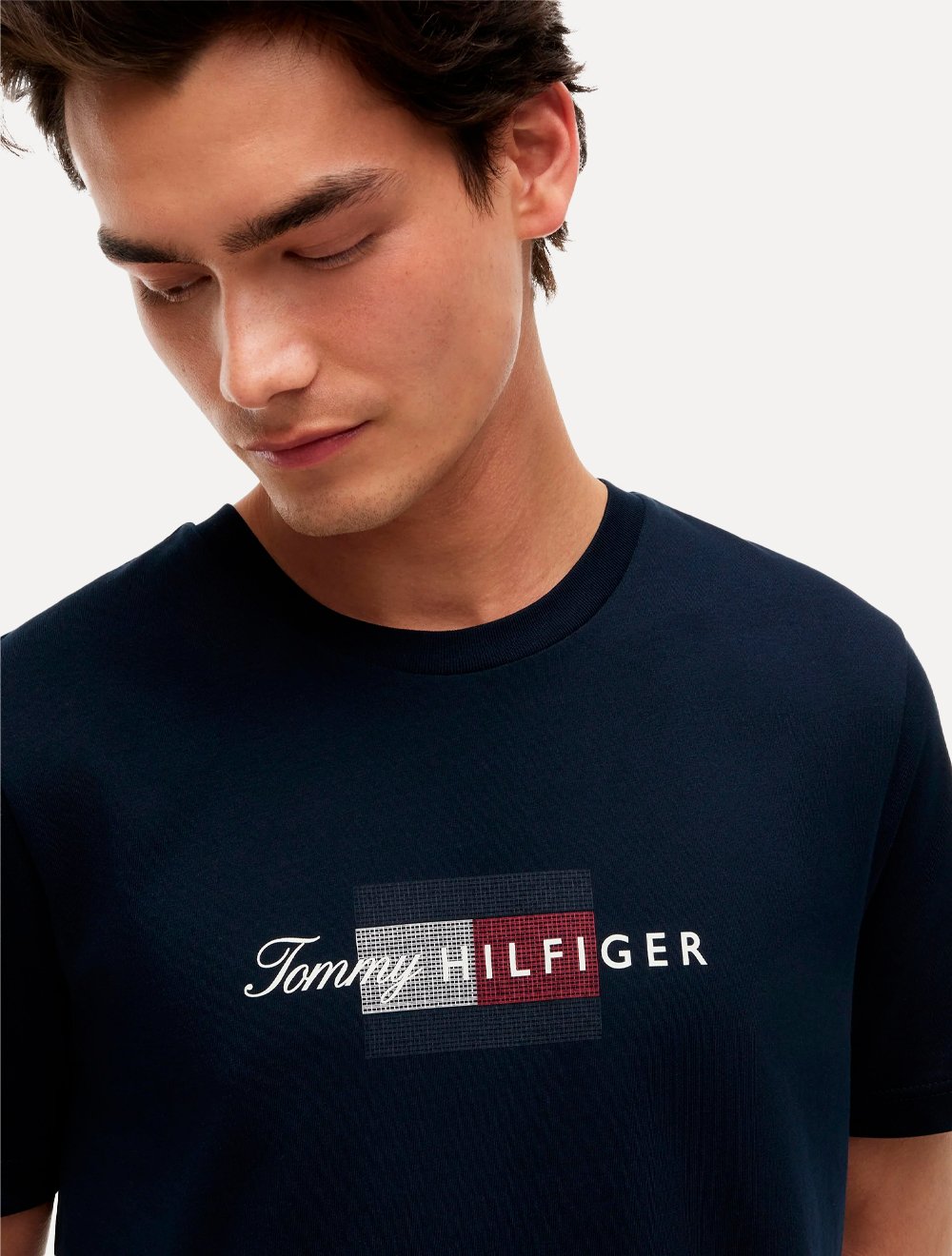 Camiseta Tommy Hilfiger Masculina Brand Love Big Graphic Azul Marinho