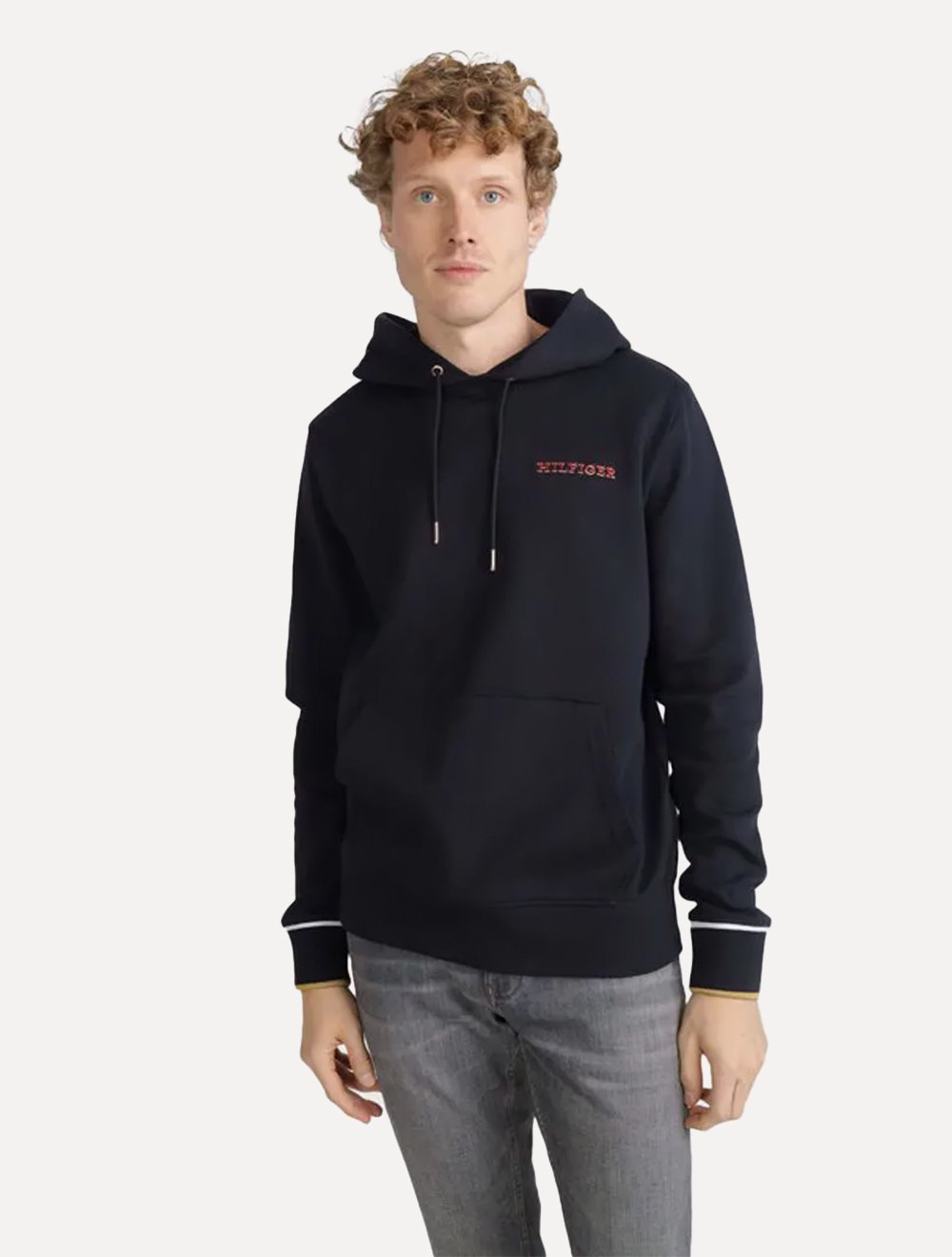 Moletom Tommy Hilfiger Masculino Hoody Brand Love Azul Marinho