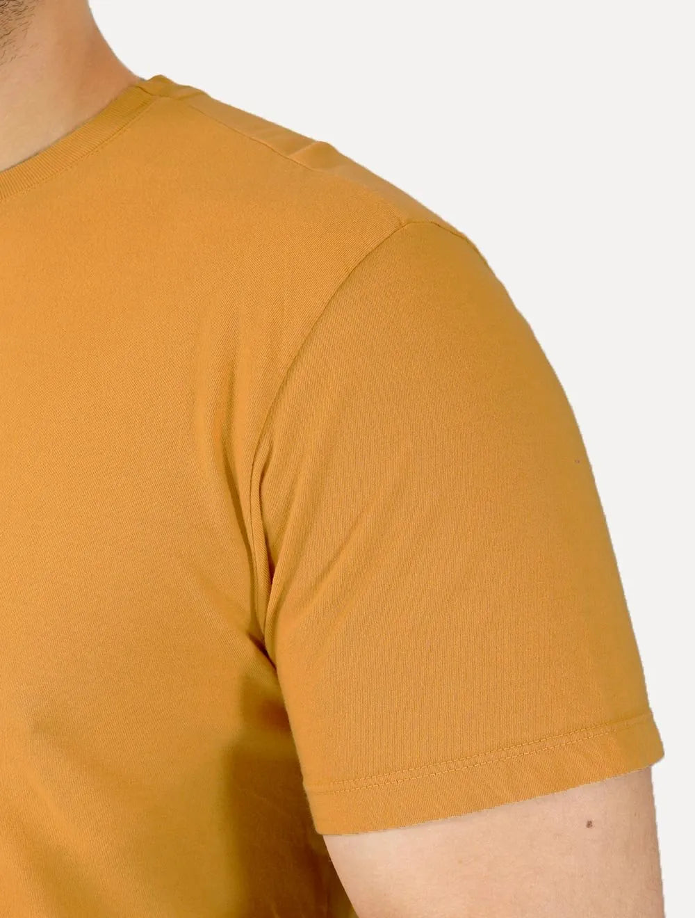 Camiseta Tommy Jeans Masculina Linear Gel Mostarda