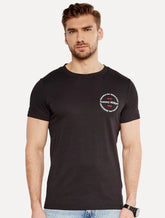 Camiseta Tommy Hilfiger Masculina Columbus Roundle Logo Preta