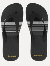 Chinelo Reserva Masculino Watercolor Stripe Preto