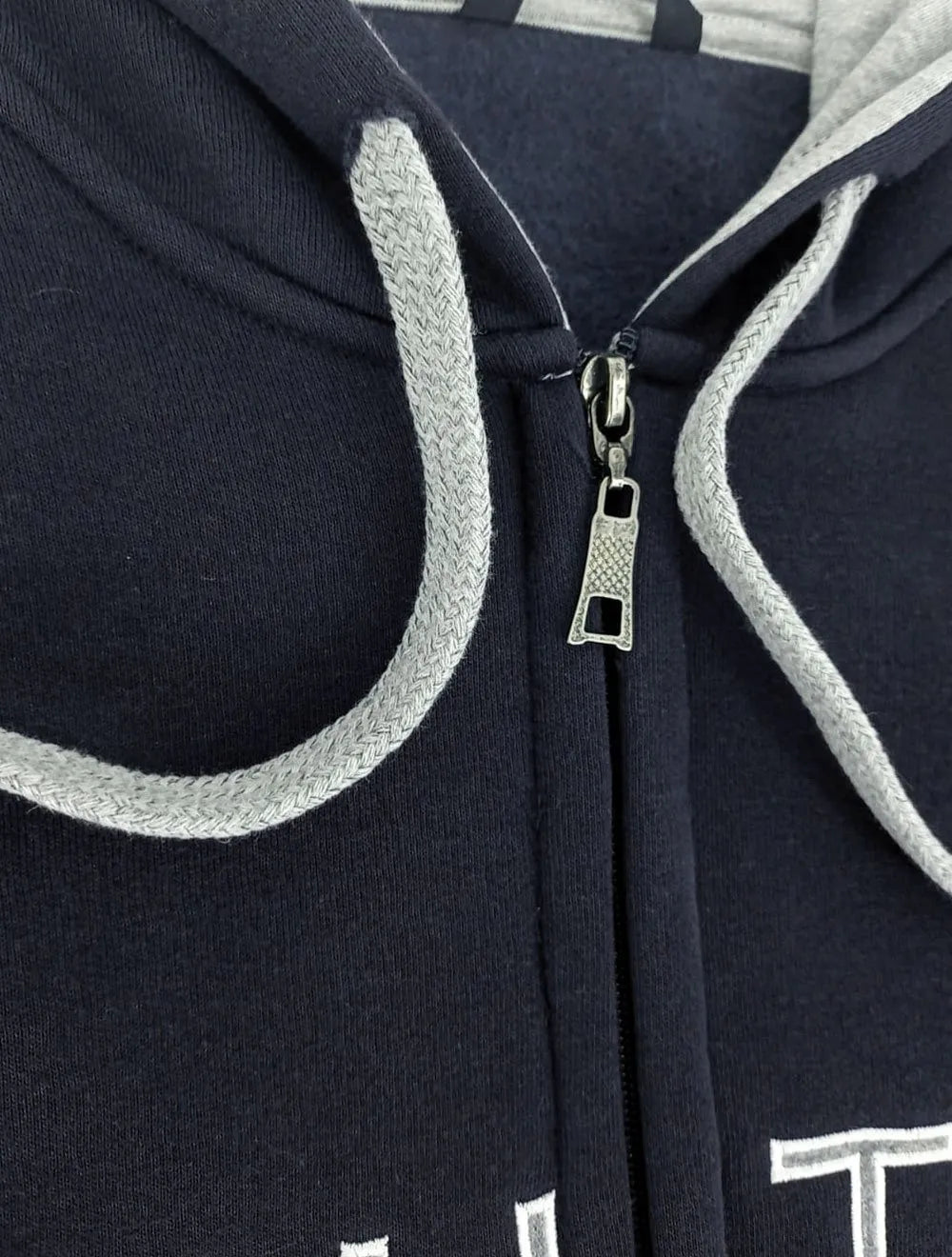 Moletom Nautica Masculino Hoodie Full-Zip Embroidered Azul Marinho