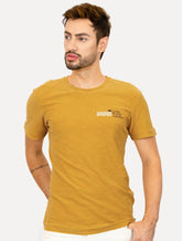 Camiseta Osklen Masculina Slim Rough UKI Calçadão Amarela