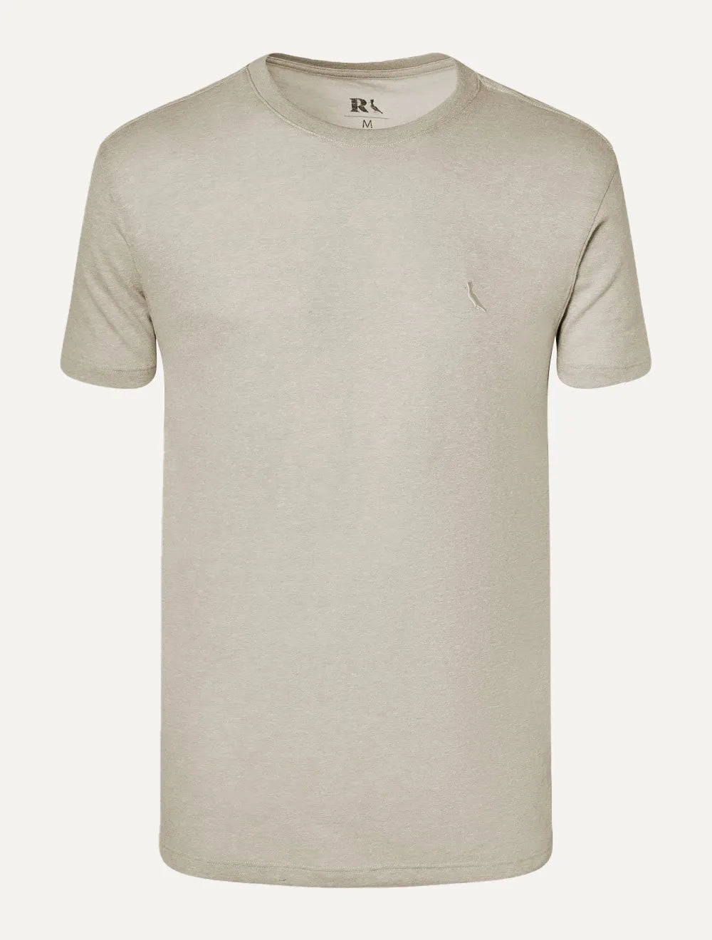 Camiseta Reserva Masculina Slim Malha Pêssego Areia Mescla