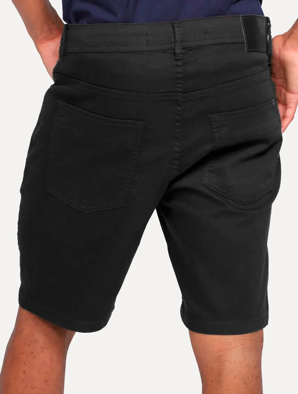 Bermuda Reserva Masculina Sarja Color Preta