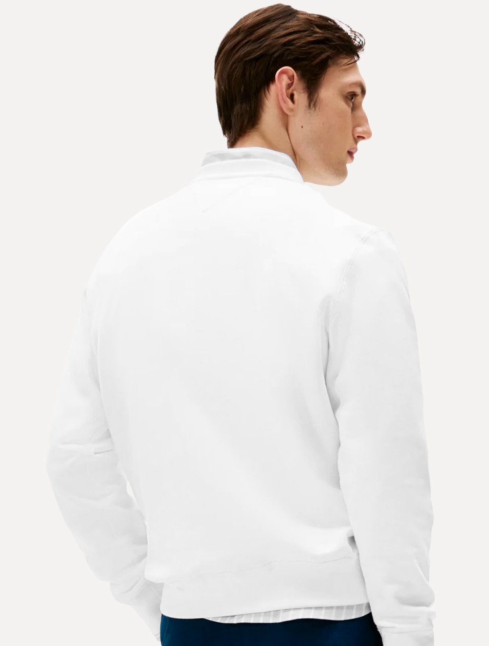 Moletom Tommy Hilfiger Masculino Essential Fleece Crewneck Branco