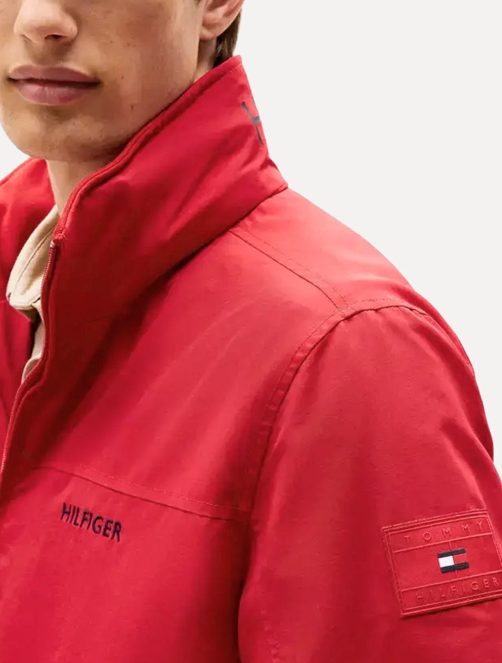 Jaqueta Tommy Hilfiger Masculina Sustainable Regatta Jacket Light Logo Vermelho