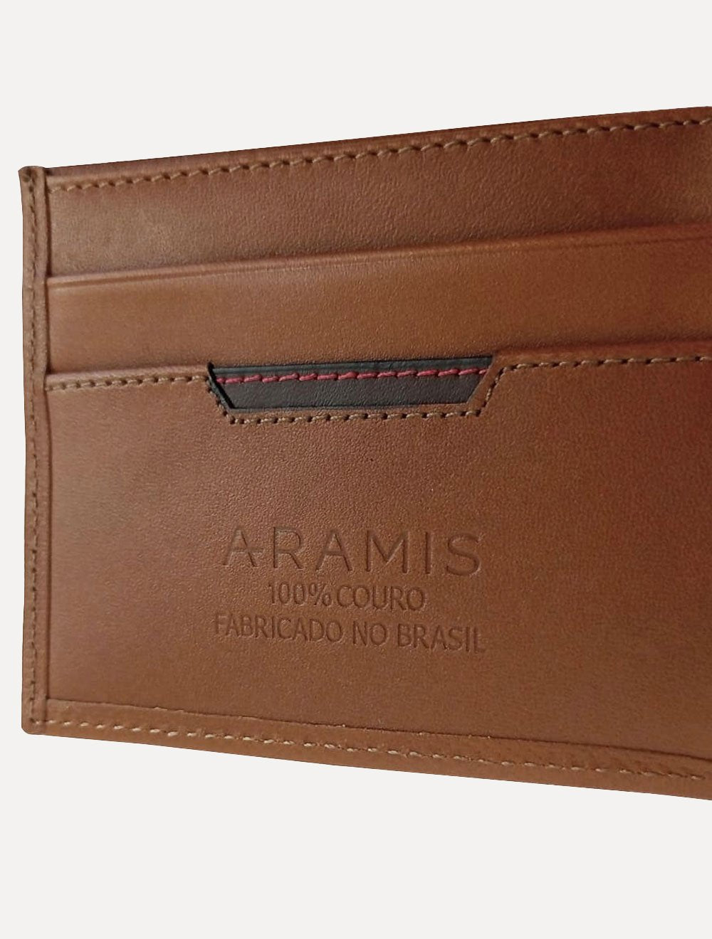 Carteira Aramis Masculina Couro Microprint Brass Caramelo