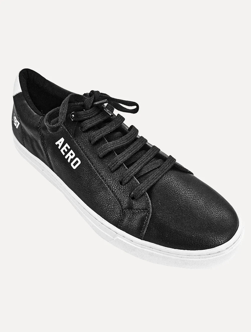 Tênis Aeropostale Masculino Casual Couro Aero A87 Branco/Preto