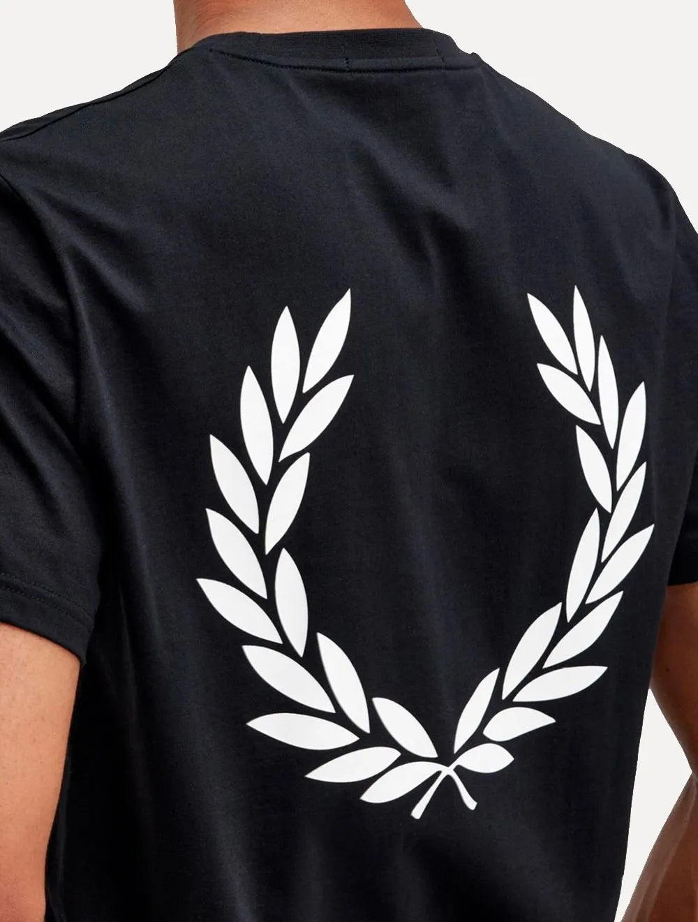 Camiseta Fred Perry Masculina Regular Back Graphic Laurel Preta