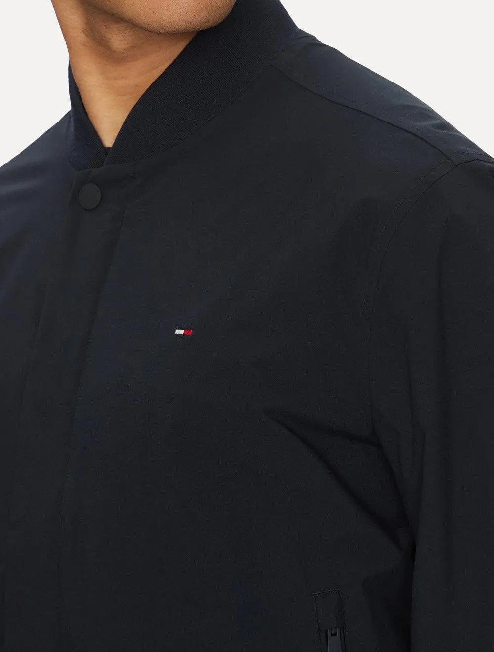 Jaqueta Tommy Hilfiger Masculina Tech Lightweight Bomber Azul Marinho