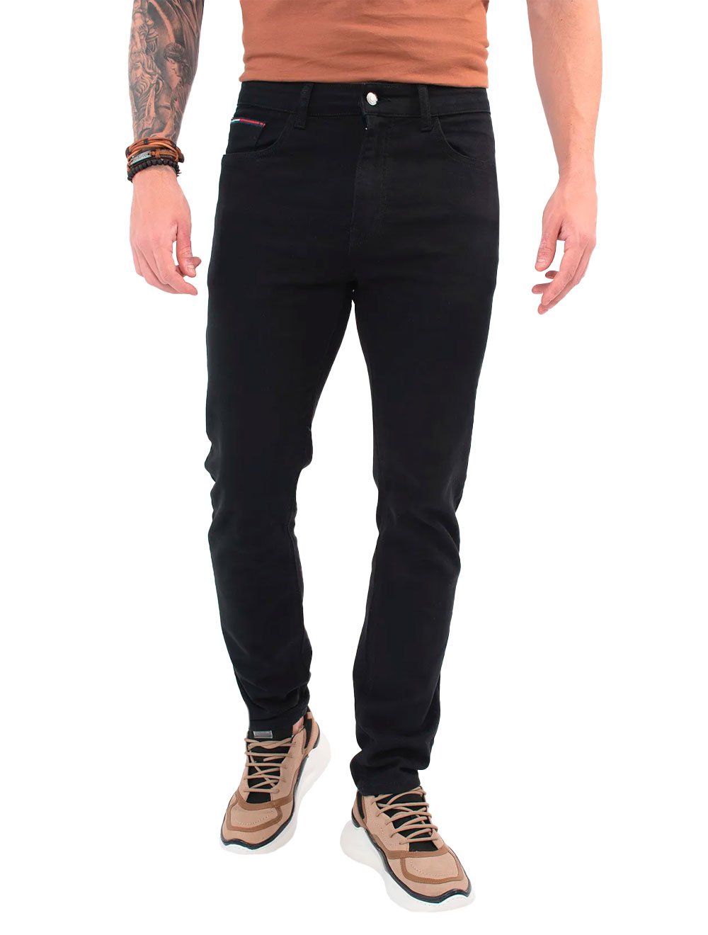 Calça Tommy Jeans Masculina Slim Scanton Preta