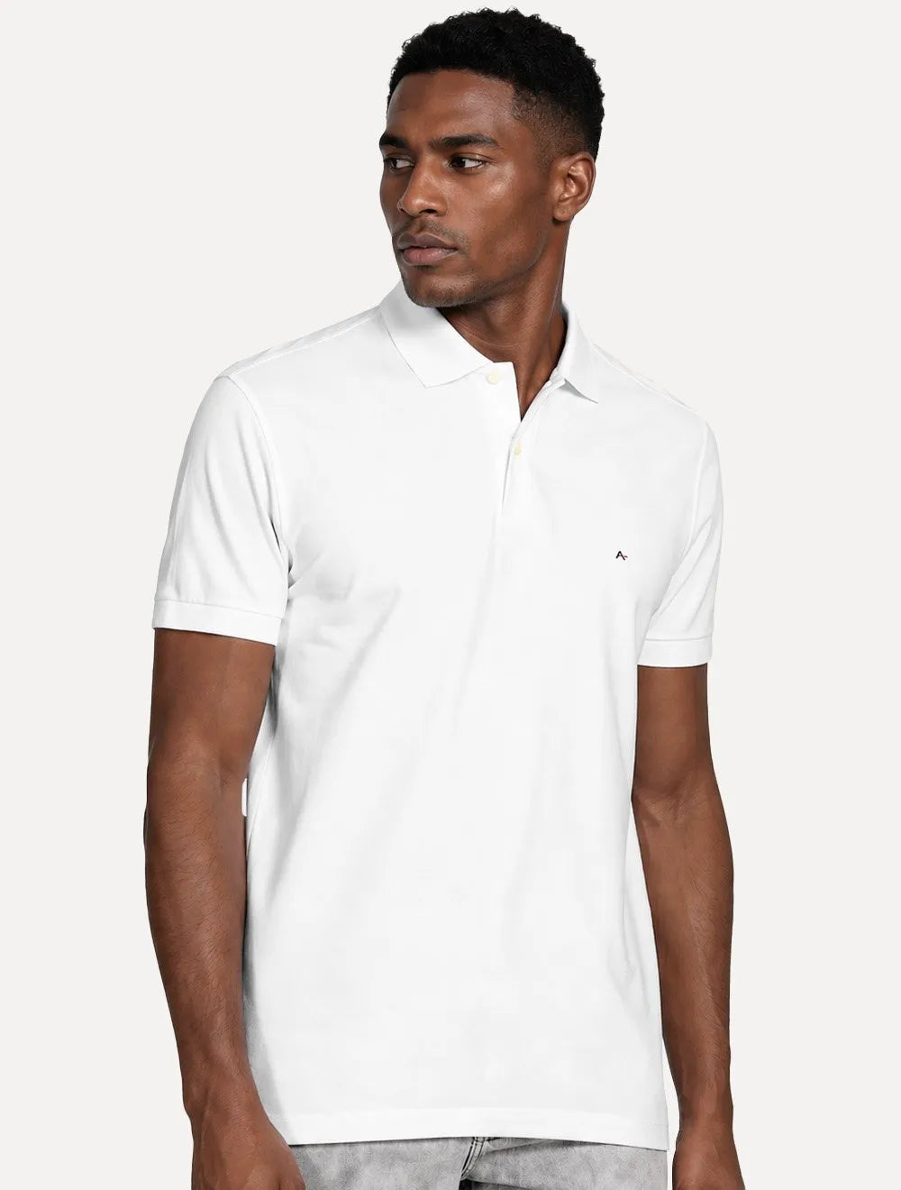 Polo Aramis Masculina Piquet Inner Detail Dark Logo Branca