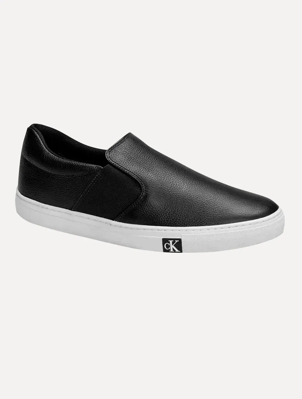 Tênis Calvin Klein Masculino Couro Slip On Project Iate Preto
