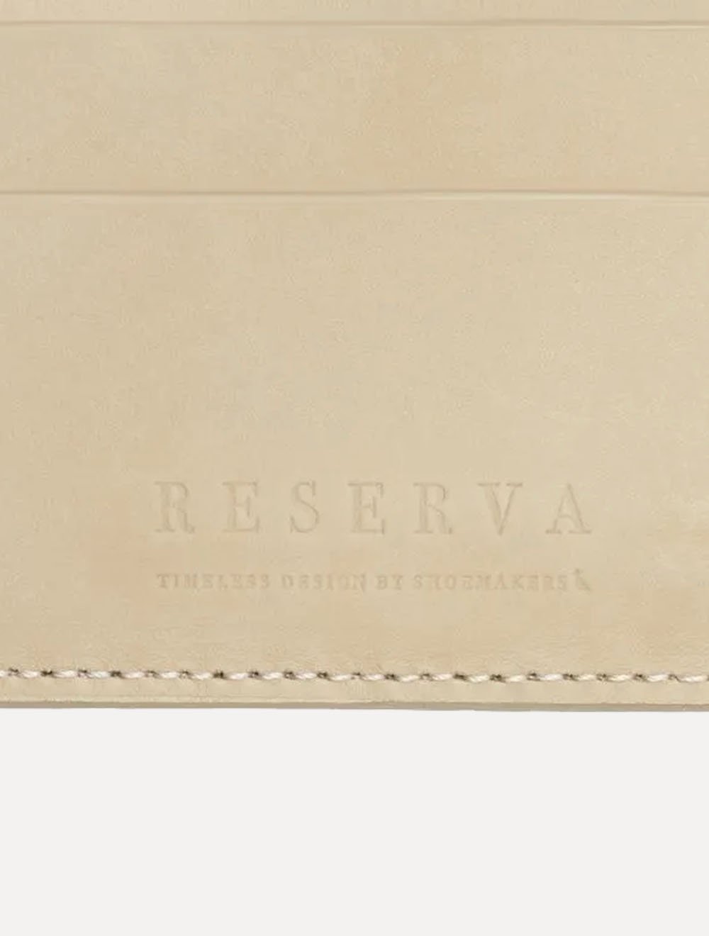 Carteira Reserva Masculina Porta-Cartão Couro Parma Off-White