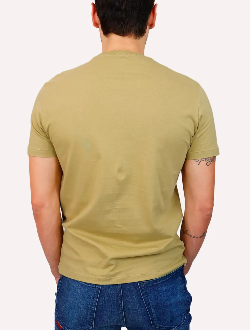 Camiseta Ellus Masculina Cotton Fine Deluxe Gothic Classic Mostarda