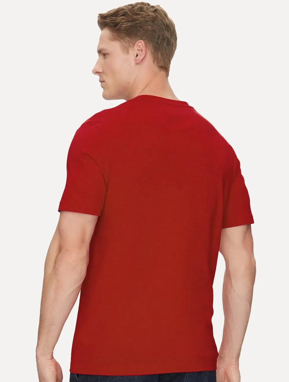 Camiseta Tommy Hilfiger Masculina Center Stack Vermelha