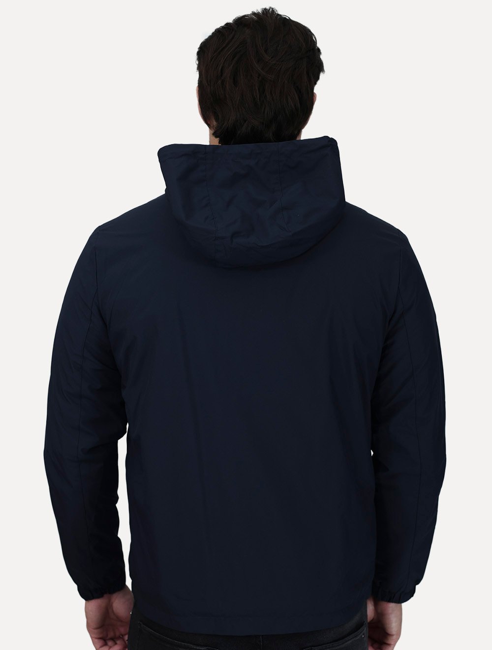 Jaqueta Dixen Masculina Corta-Vento Nylon Pocket Zip Azul Marinho