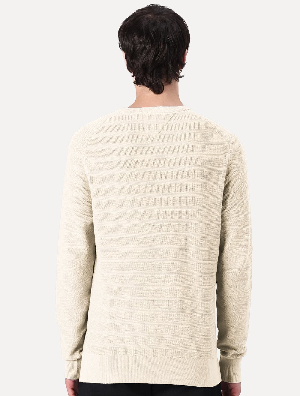 Suéter Tommy Jeans Masculino C-Neck Stripe Structured Off-White