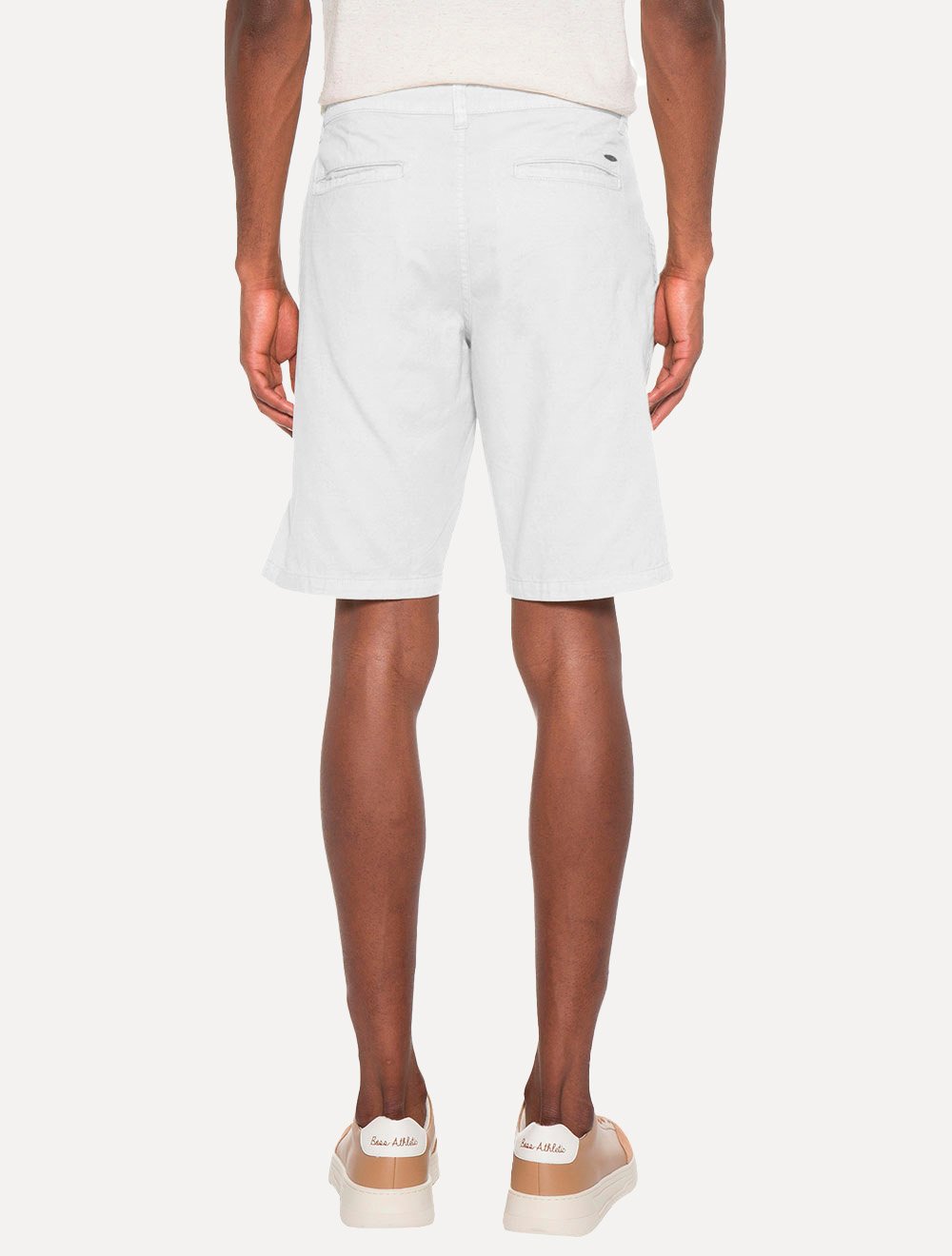 Bermuda Aramis Masculina Sarja Chino Cós Chambray Branca