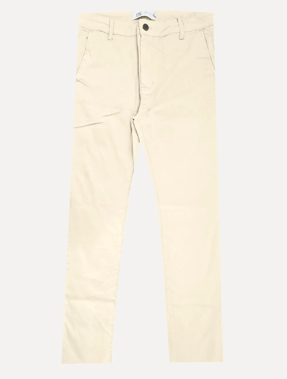 Calça King & Joe Sarja Masculina Slim Plaid Areia