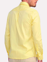 Camisa Ellus Masculina Tricoline LY Classic Anatomic Amarela