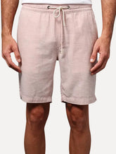 Bermuda Calvin Klein Jeans Masculina Cadarço Cotton Rosa Claro