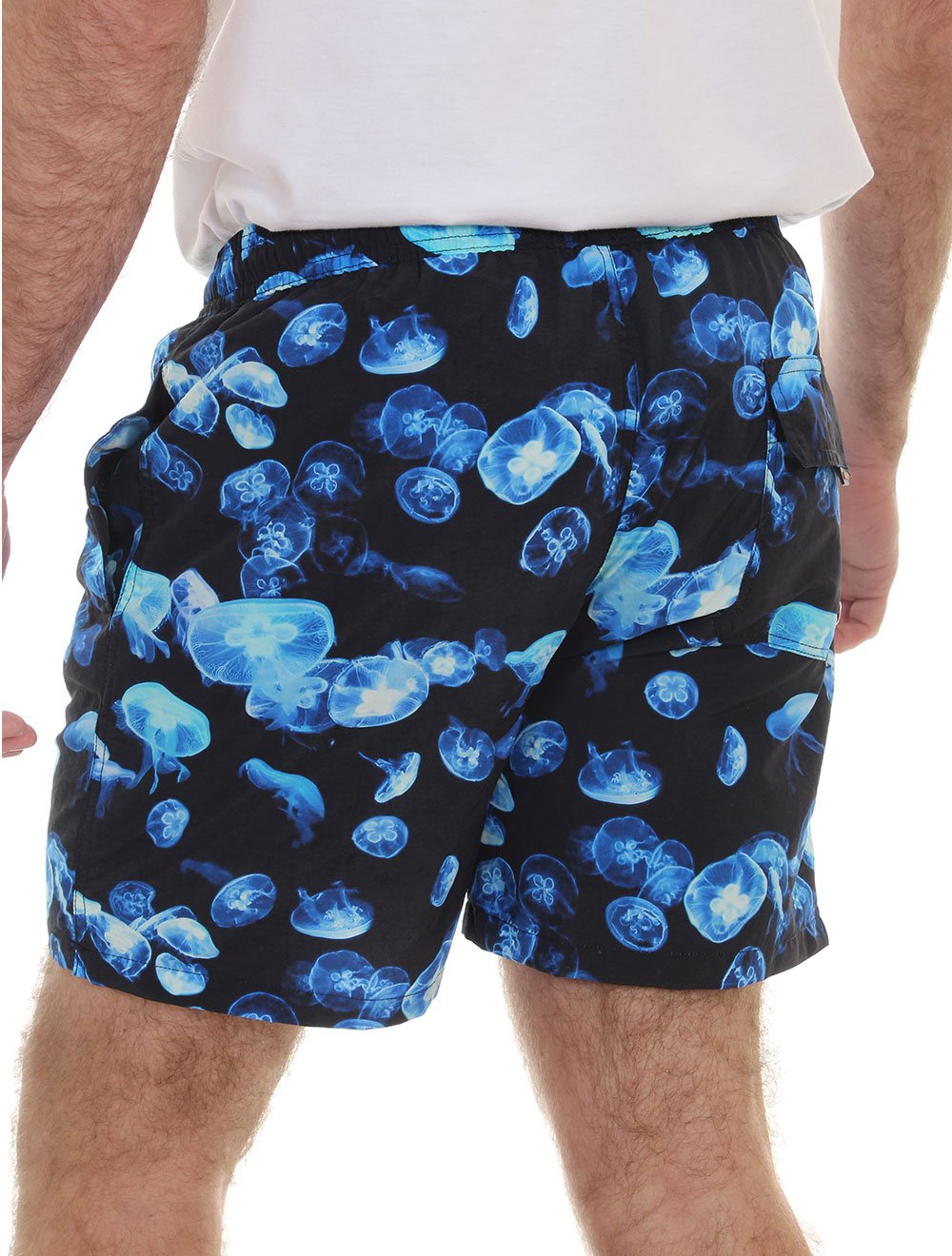 Bermuda Forum Masculina D'Água Beachshort Jellyfish Azul Marinho