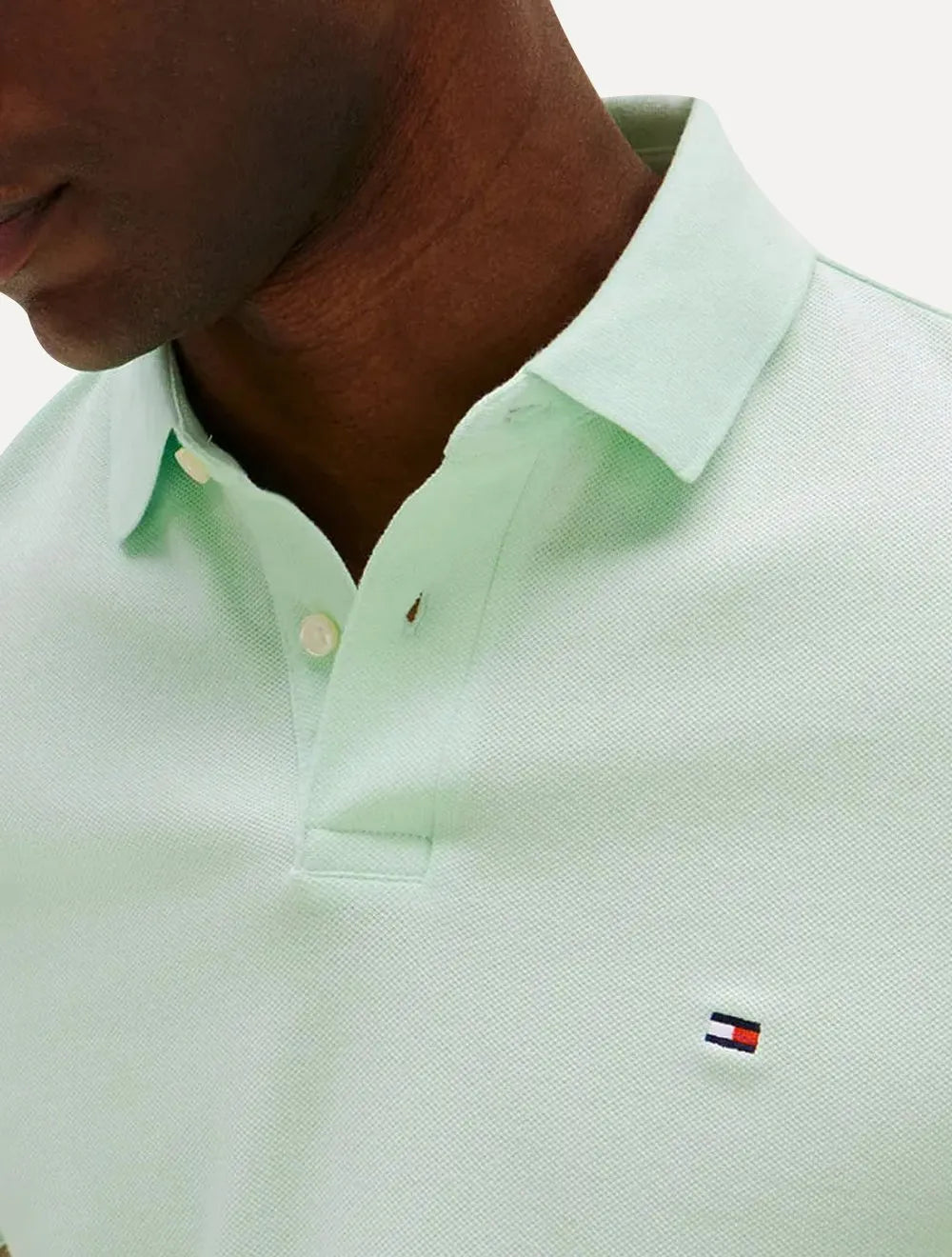 Polo Tommy Hilfiger Masculina Regular Piquet 1985 Verde Claro