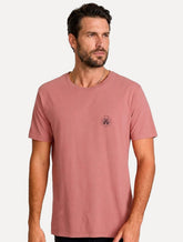 Camiseta John John Masculina Regular Fit Brand Circle Rosa Médio