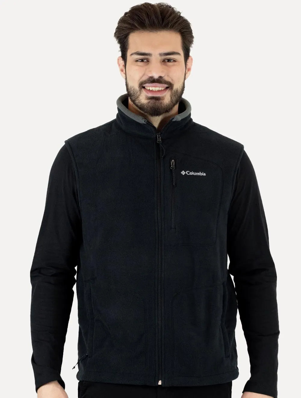 Colete Columbia Masculino Fleece Fast Trek Preta