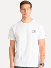 Camiseta Tommy Hilfiger Masculina Regular Stack Branca
