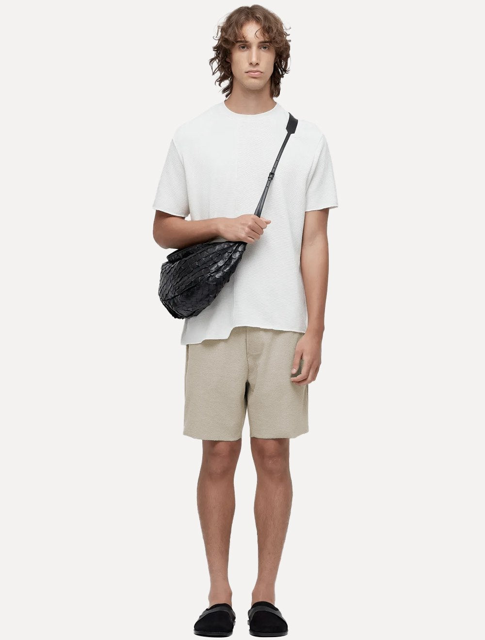Bermuda Osklen Masculina Moletom Rustic E-Basics Cáqui Médio