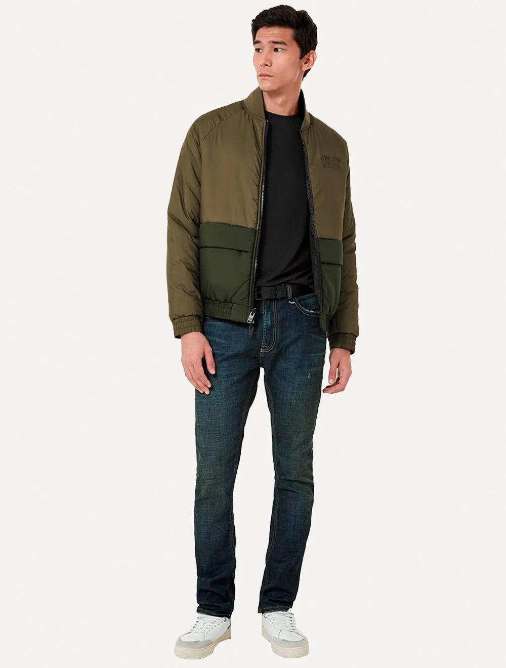 Jaqueta John John Masculina Reta Double Liam Logo Cinza
