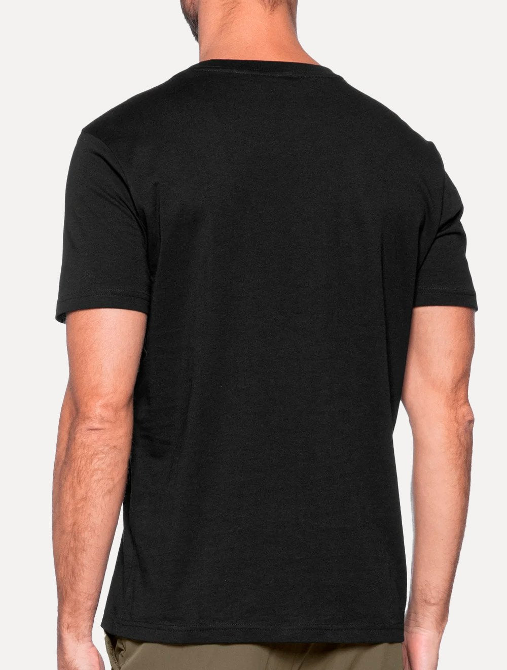 Camiseta Calvin Klein Masculina Center CK Rubber Patch Preta