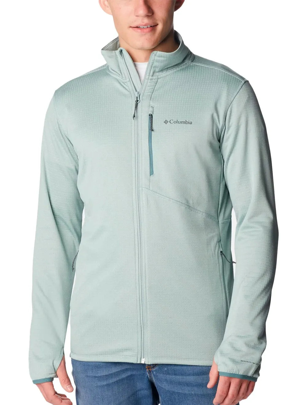Jaqueta Columbia Fleece Park View Full Zip Verde Claro