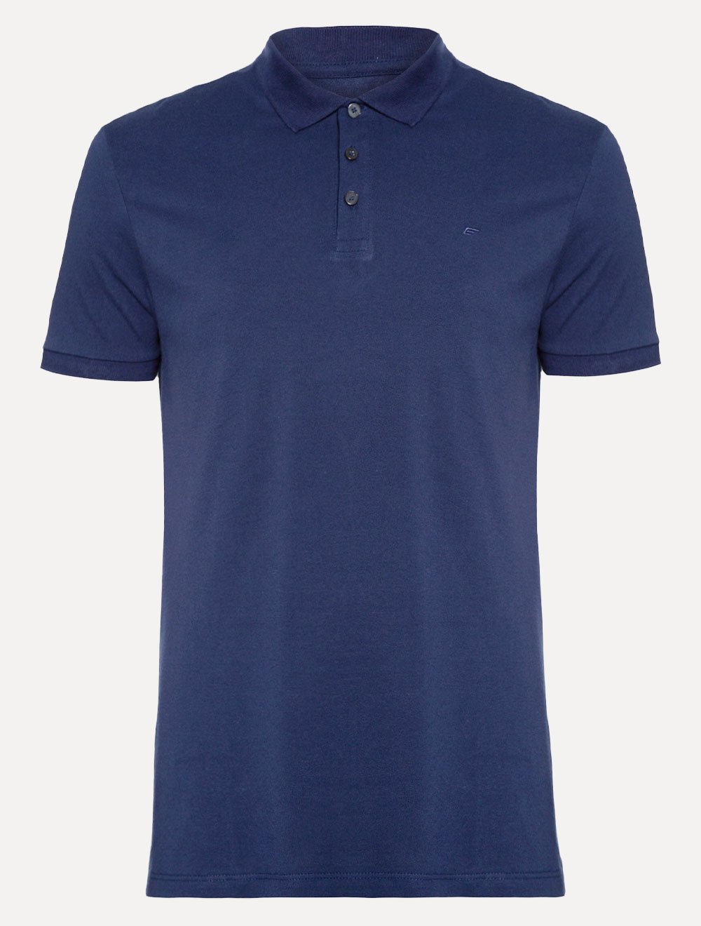 Polo Ellus Masculina Piquet Classic Easa Melange Azul Escuro