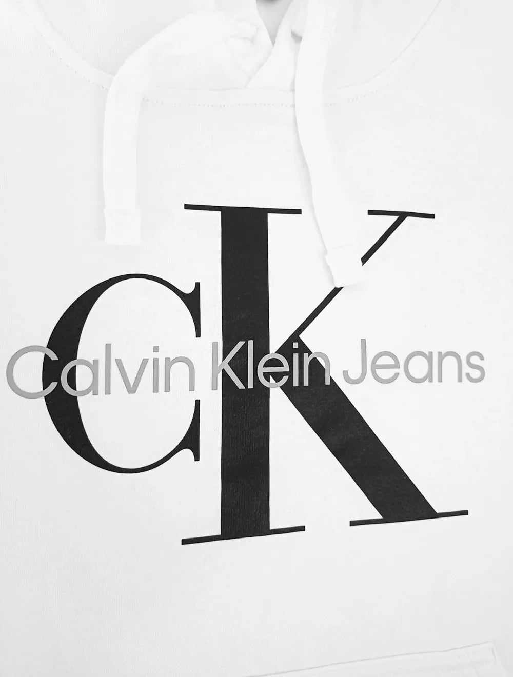 Moletom Calvin Klein Jeans Masculino Hoodie Issue Monograma Branco