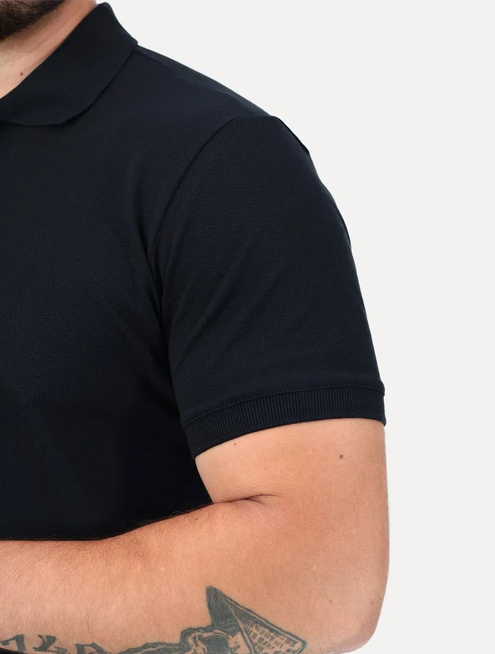 Polo King & Joe Masculina Premium Piquet Pima Slim Preta