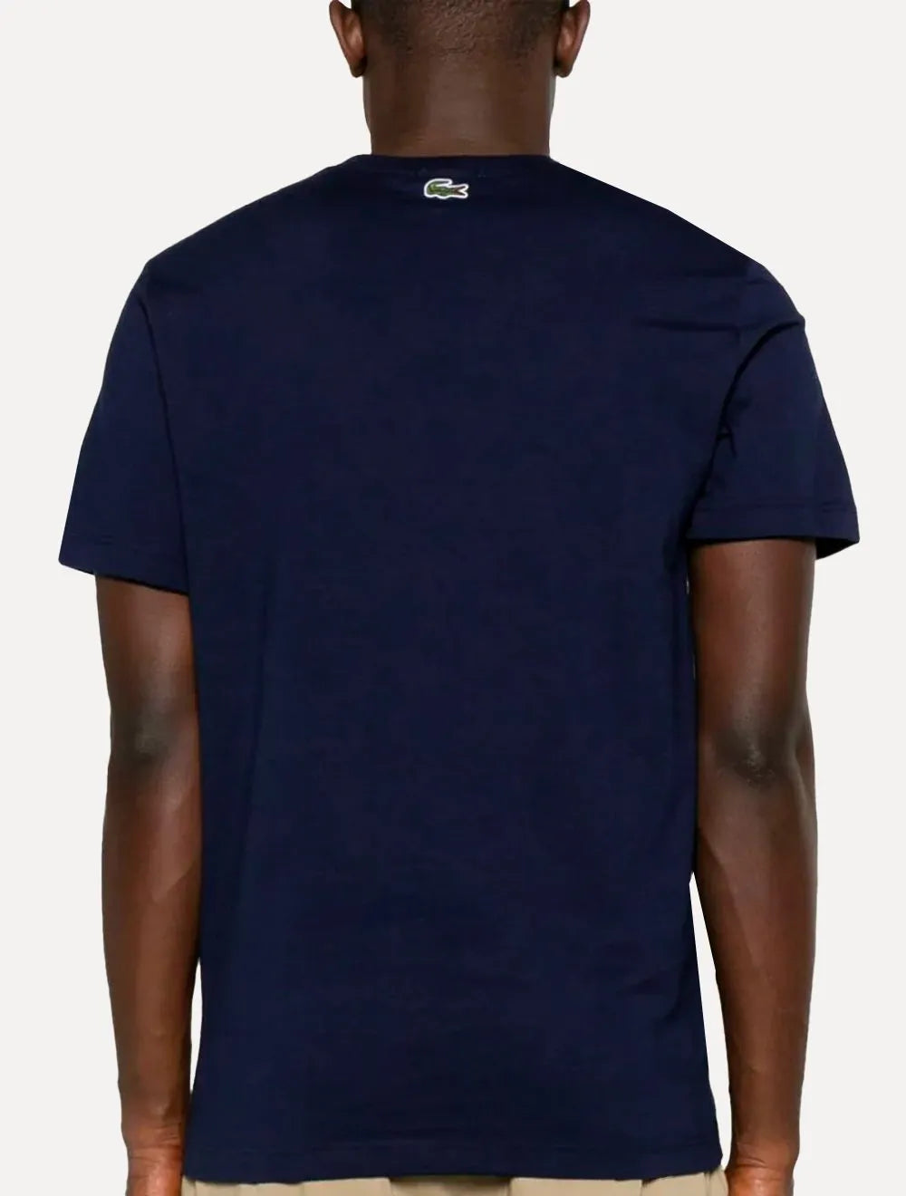 Camiseta Lacoste Masculina Regular Cotton Jersey Vintage Branded Azul Marinho