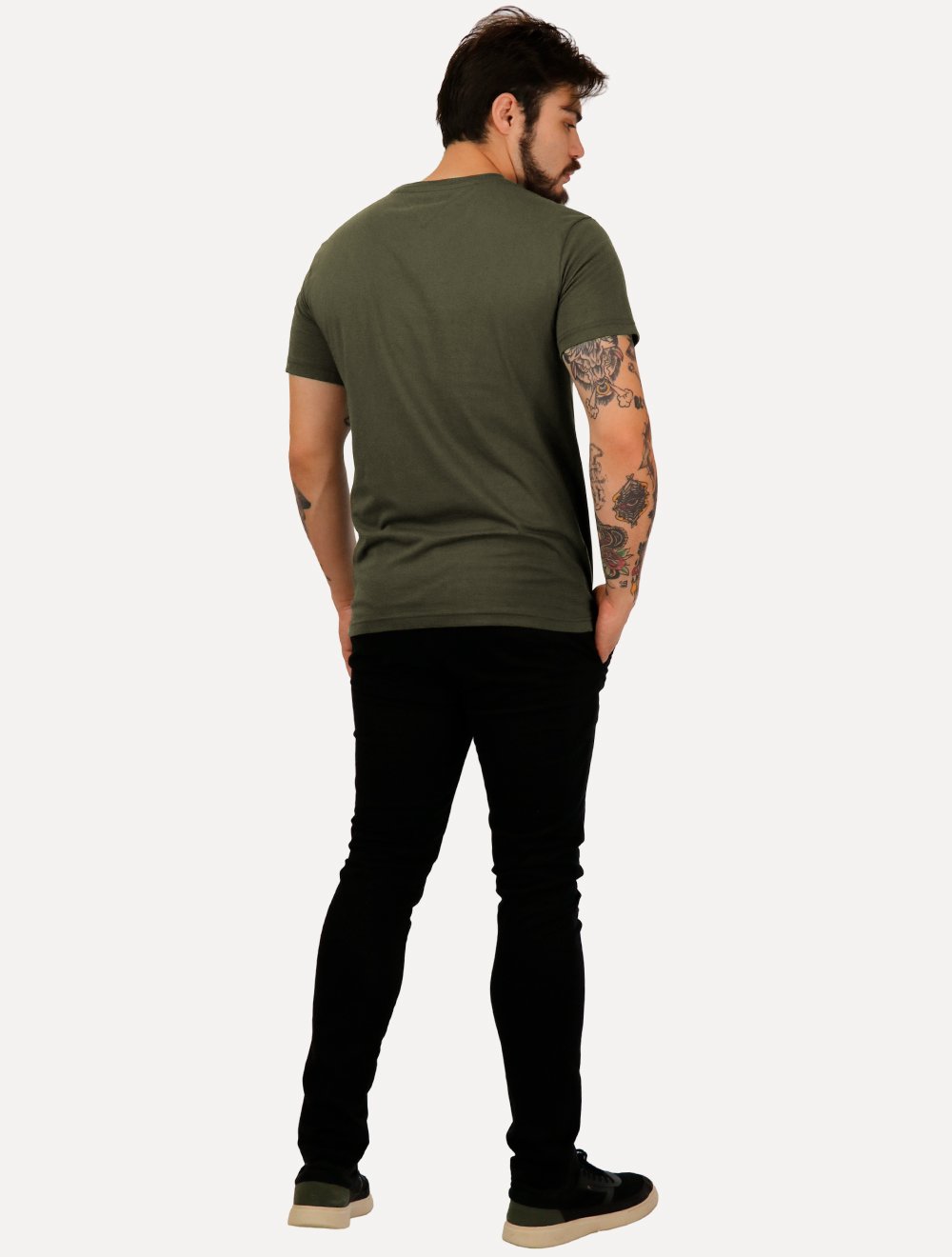 Camiseta Tommy Hilfiger Stack Brand Love Verde Militar