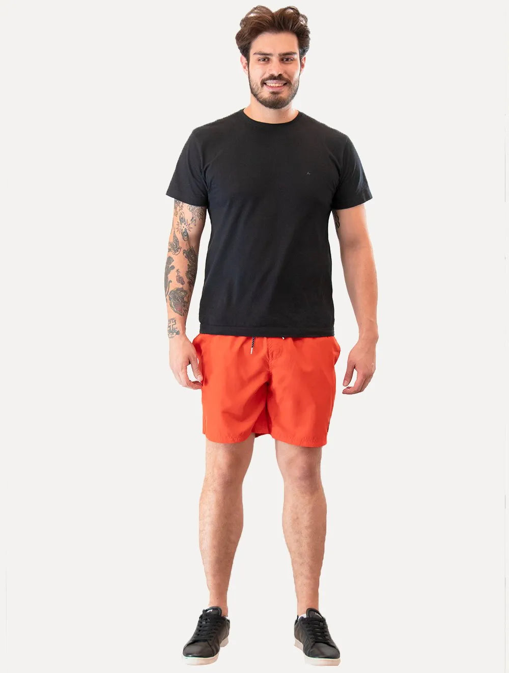 Short Original Penguin Masculino D'Água Basic Patch Laranja