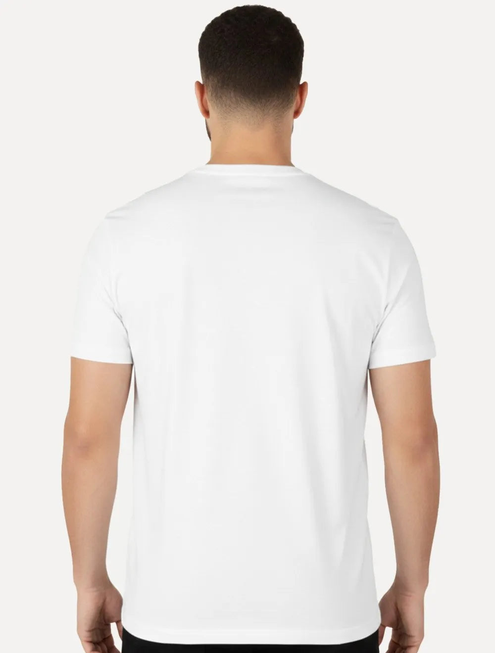 Camiseta Guess Masculina Signature Logo Triangle Branca