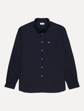 Camisa Lacoste Masculina Regular Fit Oxford Classic Azul Marinho